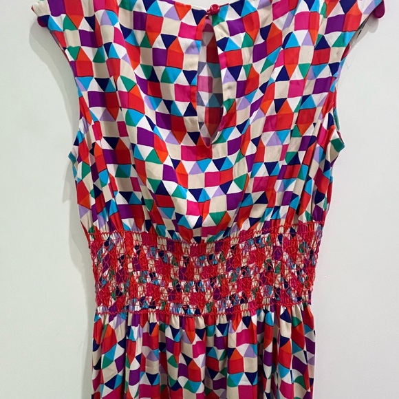 Kate Spade Multicolor Tile Silk Blaire Midi Dress - Picture 7 of 10